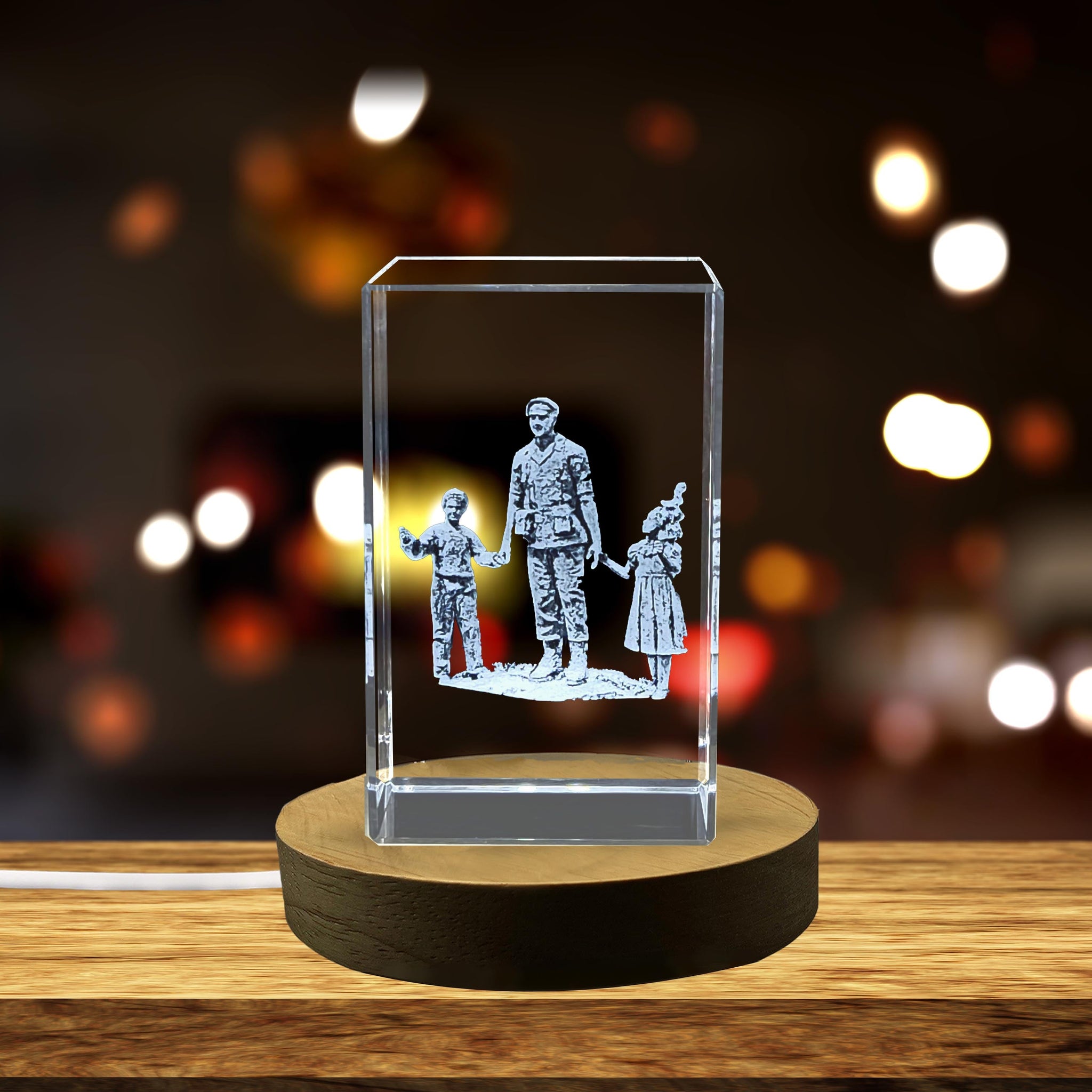 High-Quality Photo Printing & Personalized Gifts - 3D Engraved Crystal Silent Witnesses Memorial Sculpture Gift | FreezePIX