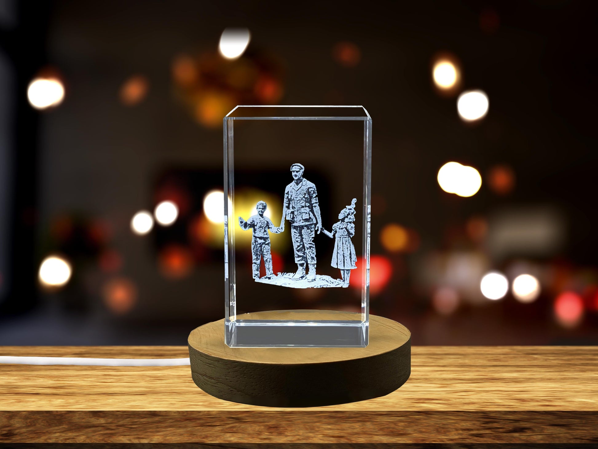 High-Quality Photo Printing & Personalized Gifts - 3D Engraved Crystal Silent Witnesses Memorial Sculpture Gift | FreezePIX
