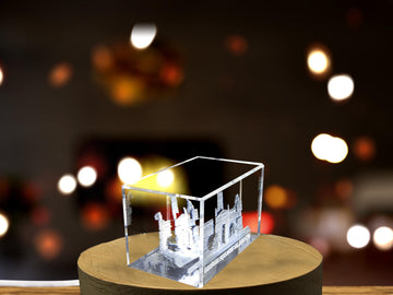 Exquisite 3D Engraved Crystal Replicating George Square in Glasgow, Scotland