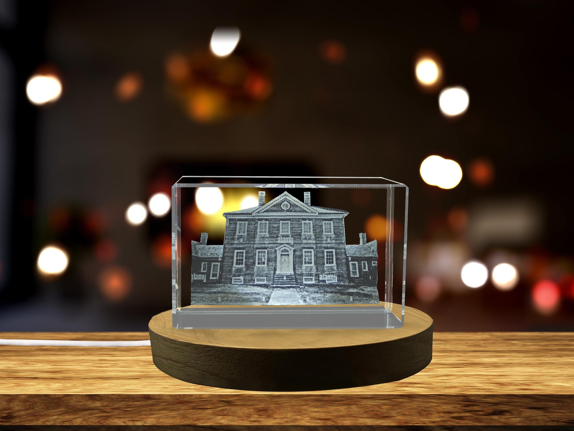 High-Quality Photo Printing & Personalized Gifts - Montpelier Mansion 3D Engraved Crystal Gift | FreezePIX