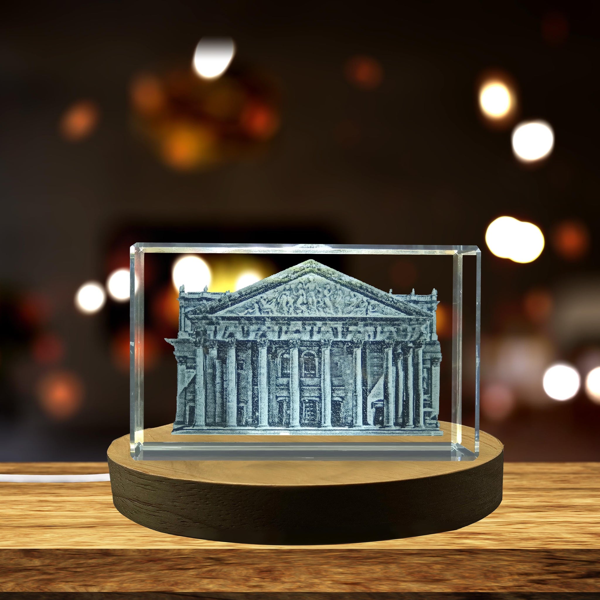 High-Quality Photo Printing & Personalized Gifts - Teatro Degollado 3D Engraved Crystal | A Stunning Decor Piece | FreezePIX