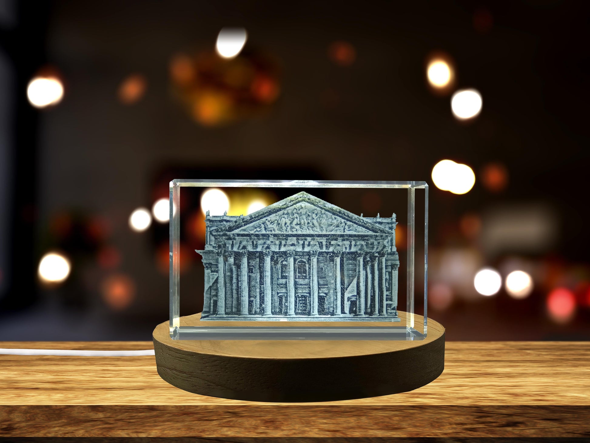 High-Quality Photo Printing & Personalized Gifts - Teatro Degollado 3D Engraved Crystal | A Stunning Decor Piece | FreezePIX