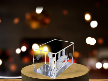 Exquisite 3D Engraved Crystal Replica of the Iconic Museum of the Future in Dubai