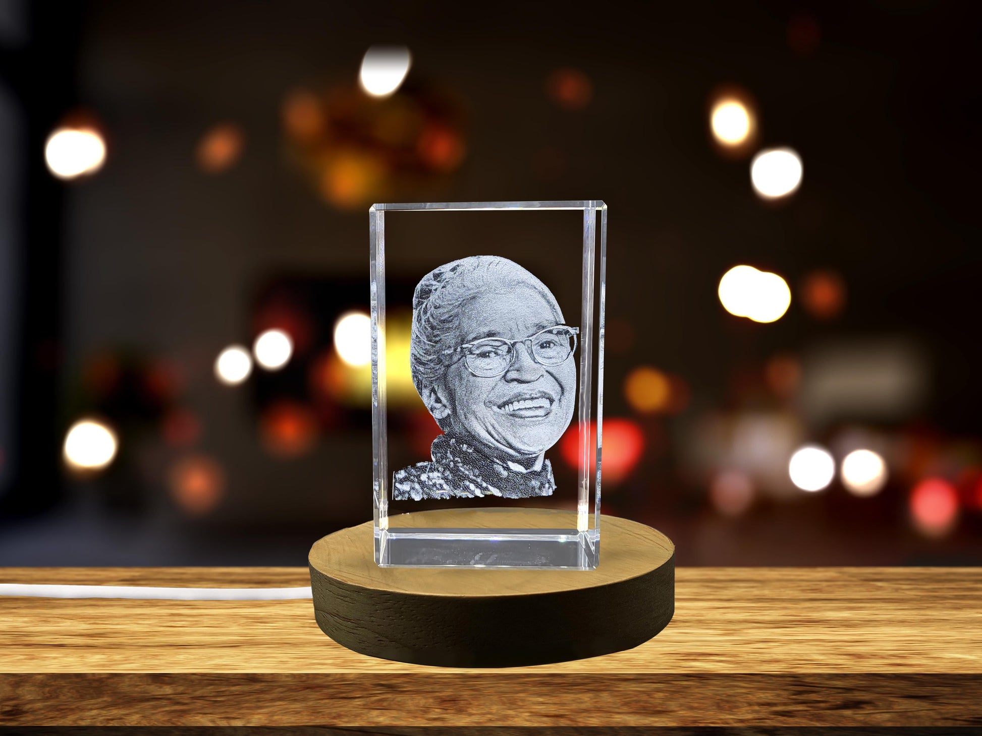 High-Quality Photo Printing & Personalized Gifts - Rosa Parks 3D Engraved Crystal - Celebrate the Legacy of the "Mother of the Civil Rights Movement" | FreezePIX