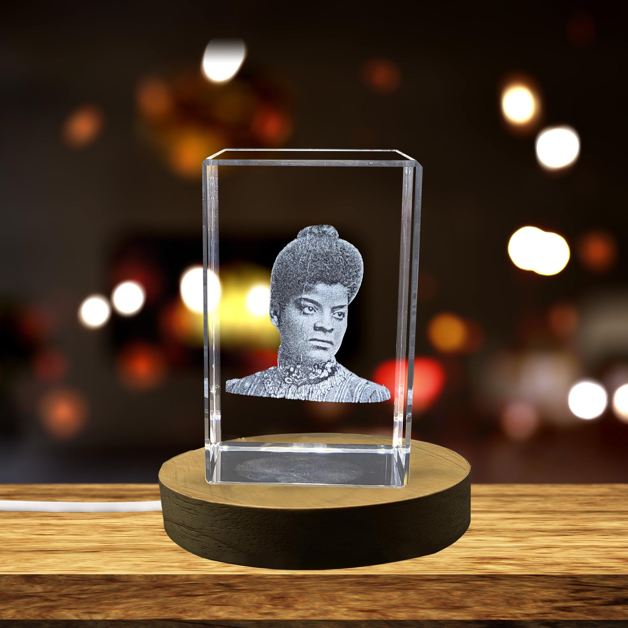 High-Quality Photo Printing & Personalized Gifts - Ida B. Wells 3D Engraved Crystal - Celebrate the Legacy of a Trailblazing Journalist and Activist | FreezePIX