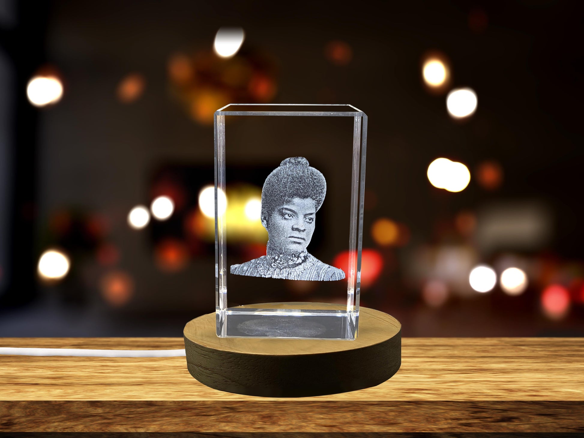 High-Quality Photo Printing & Personalized Gifts - Ida B. Wells 3D Engraved Crystal - Celebrate the Legacy of a Trailblazing Journalist and Activist | FreezePIX
