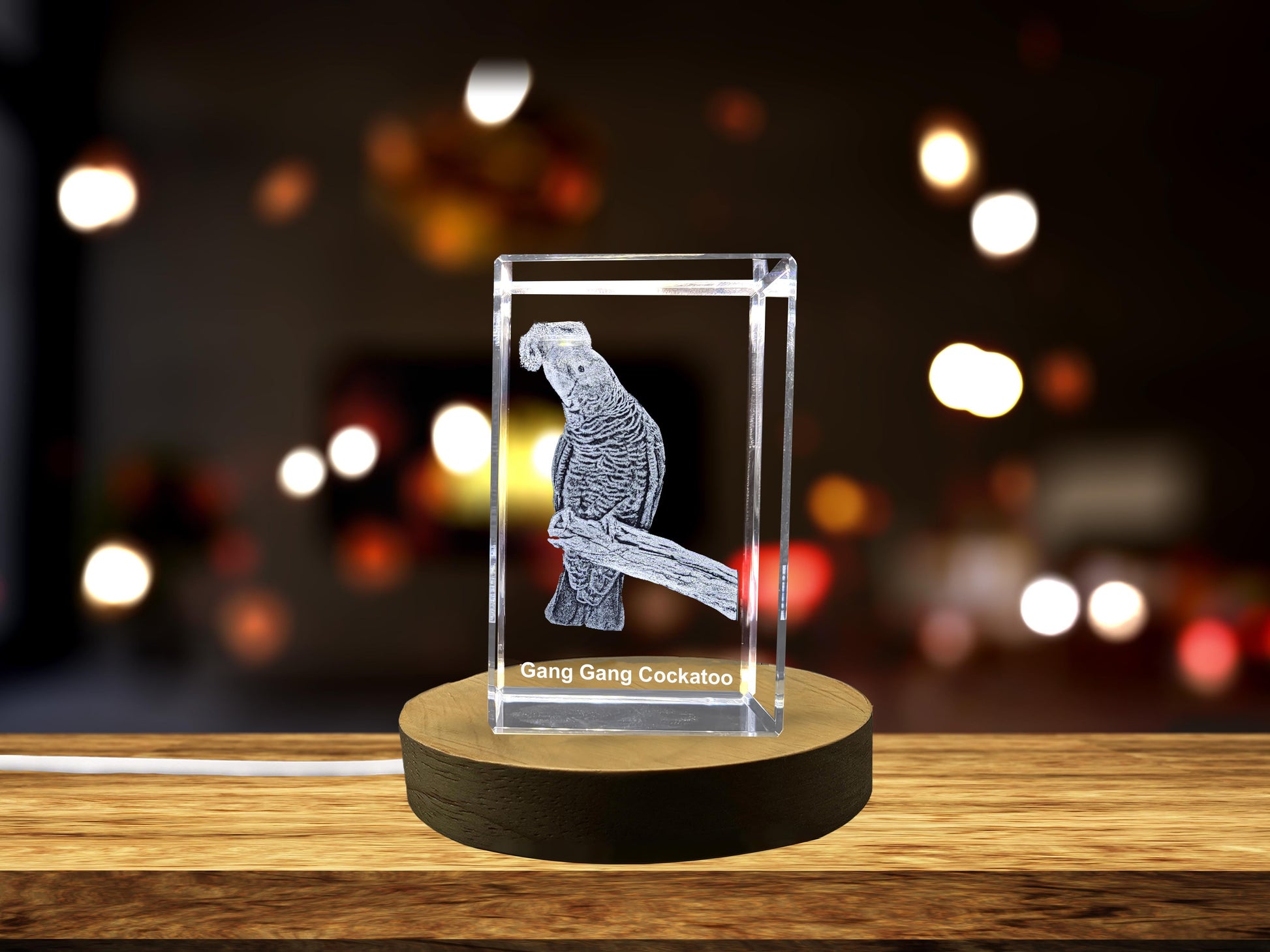 High-Quality Photo Printing & Personalized Gifts - Vivacious Crystal Gang-gang Cockatoo Sculpture - A Feathered Masterpiece | FreezePIX