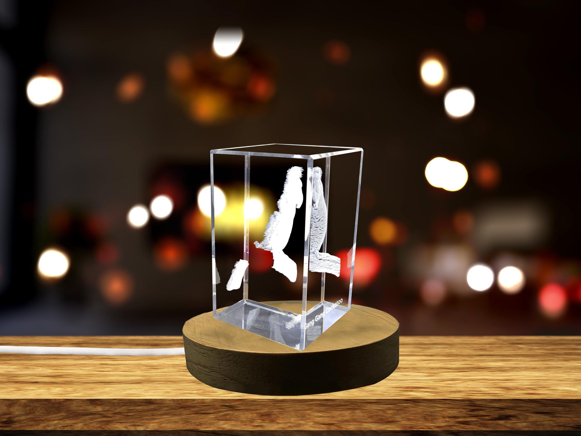 High-Quality Photo Printing & Personalized Gifts - Vivacious Crystal Gang-gang Cockatoo Sculpture - A Feathered Masterpiece | FreezePIX