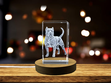 American Bully | Unique Bully Dog 3D Engraved Crystal Gift