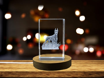 Noble Protector: 3D Engraved Crystal Dobermann