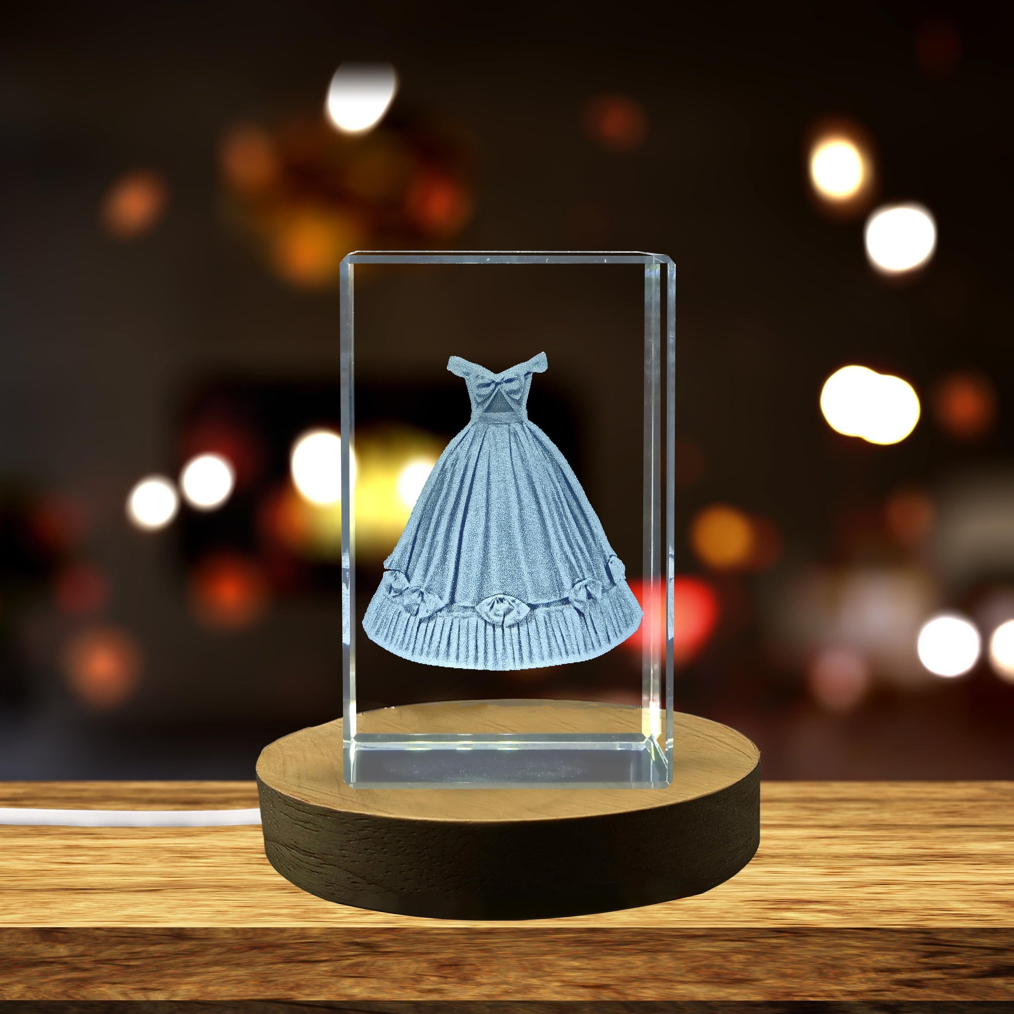 High-Quality Photo Printing & Personalized Gifts - 3D Crystal Princess Dress Gift for Little Girls Magical Decor | FreezePIX