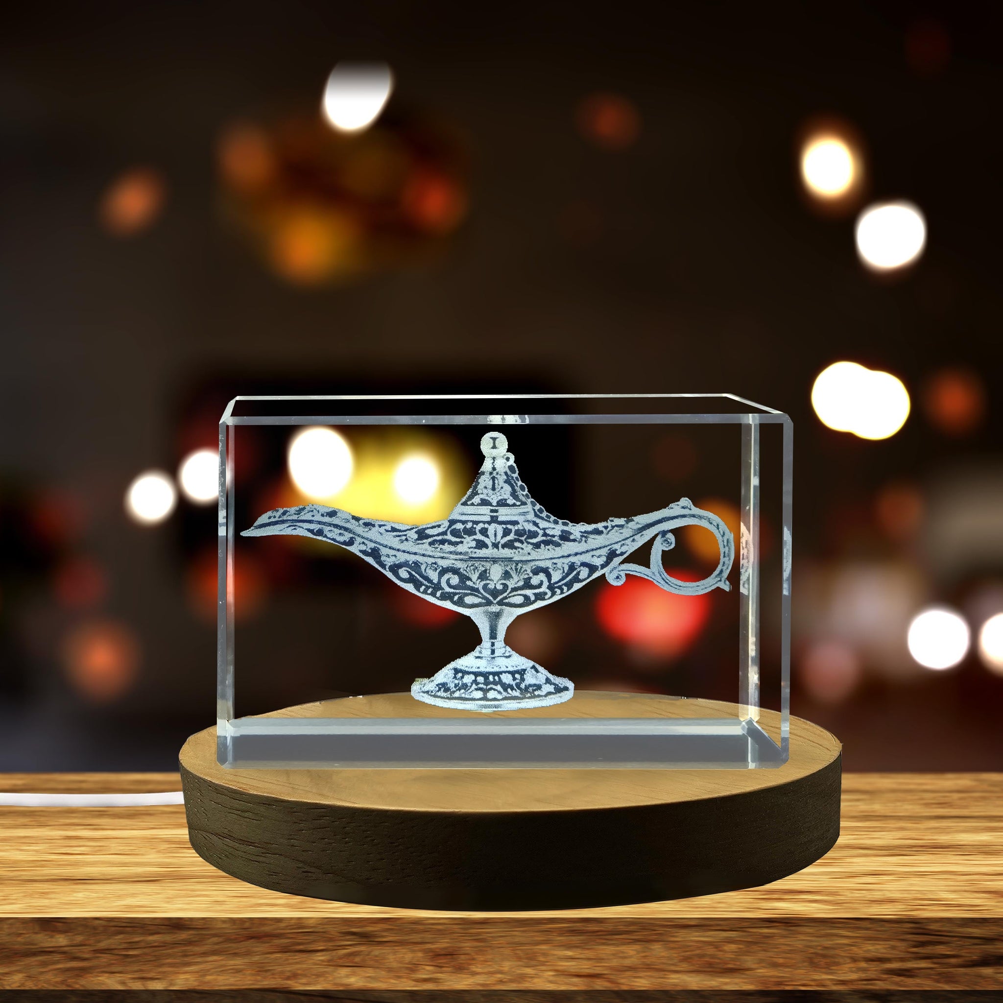 High-Quality Photo Printing & Personalized Gifts - 3D Crystal Lamp A dazzling lamp inspired by tales of magic and genies | FreezePIX