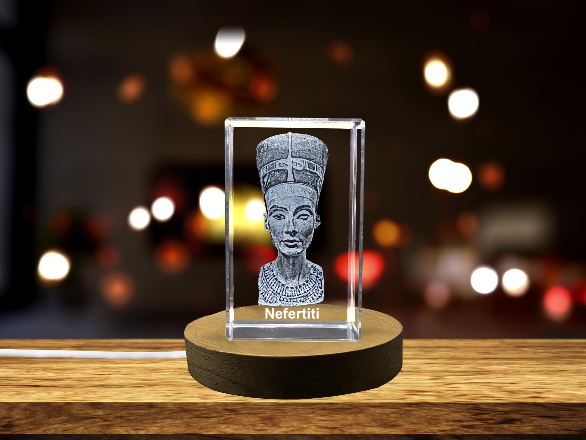 High-Quality Photo Printing & Personalized Gifts - Nefertiti Egyptian 3D Engraved Crystal | Captivating Beauty of the Iconic Queen | FreezePIX