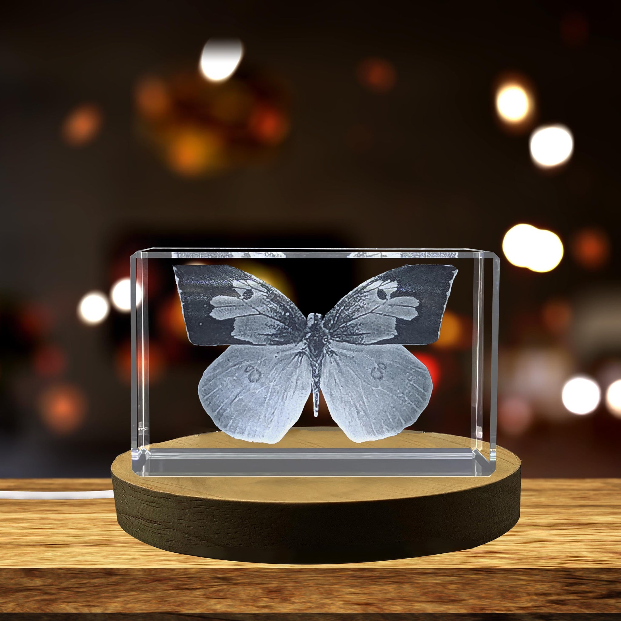 High-Quality Photo Printing & Personalized Gifts - Dogface Butterfly Engraved in Stunning 3D on Crystal - Unique Insect Gift | FreezePIX