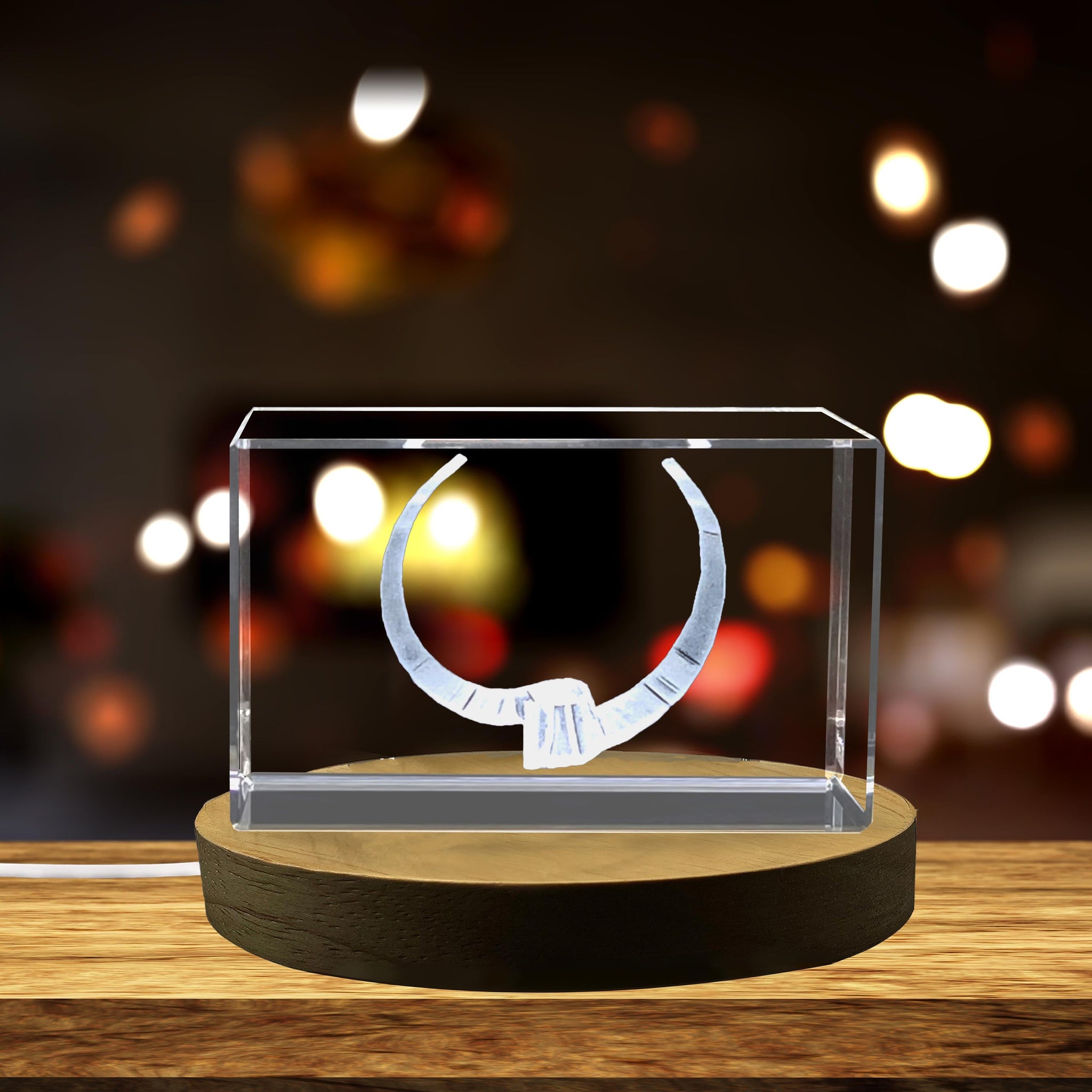 High-Quality Photo Printing & Personalized Gifts - Sculptural Elegance: 3D Engraved Crystal Torque Necklace | FreezePIX