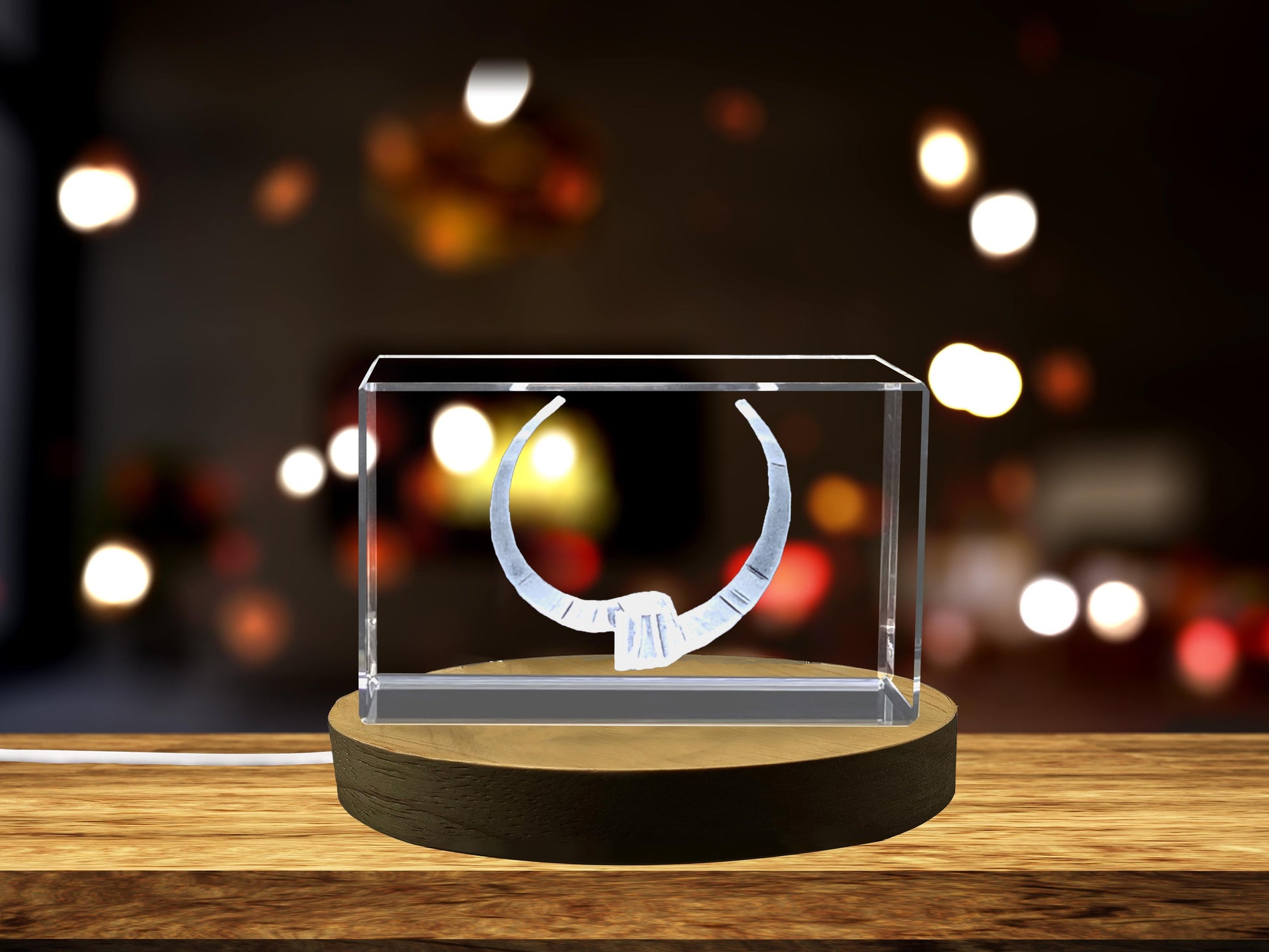 High-Quality Photo Printing & Personalized Gifts - Sculptural Elegance: 3D Engraved Crystal Torque Necklace | FreezePIX