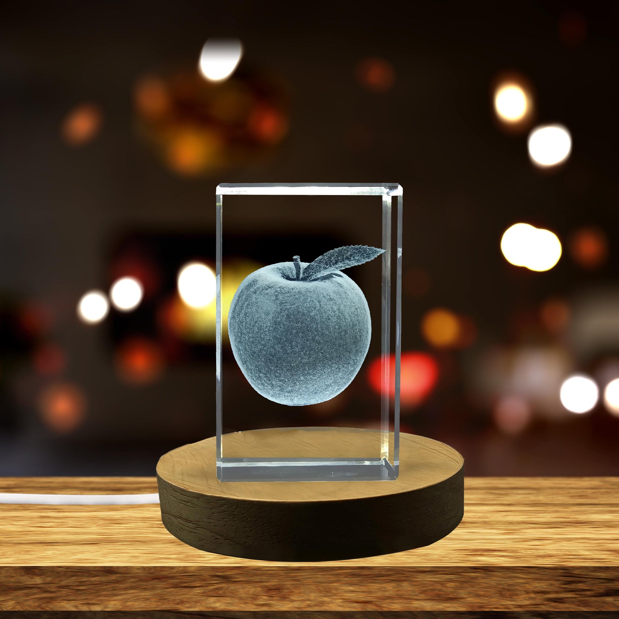 High-Quality Photo Printing & Personalized Gifts - Apple 3D Engraved Crystal Sculpture Gift | FreezePIX