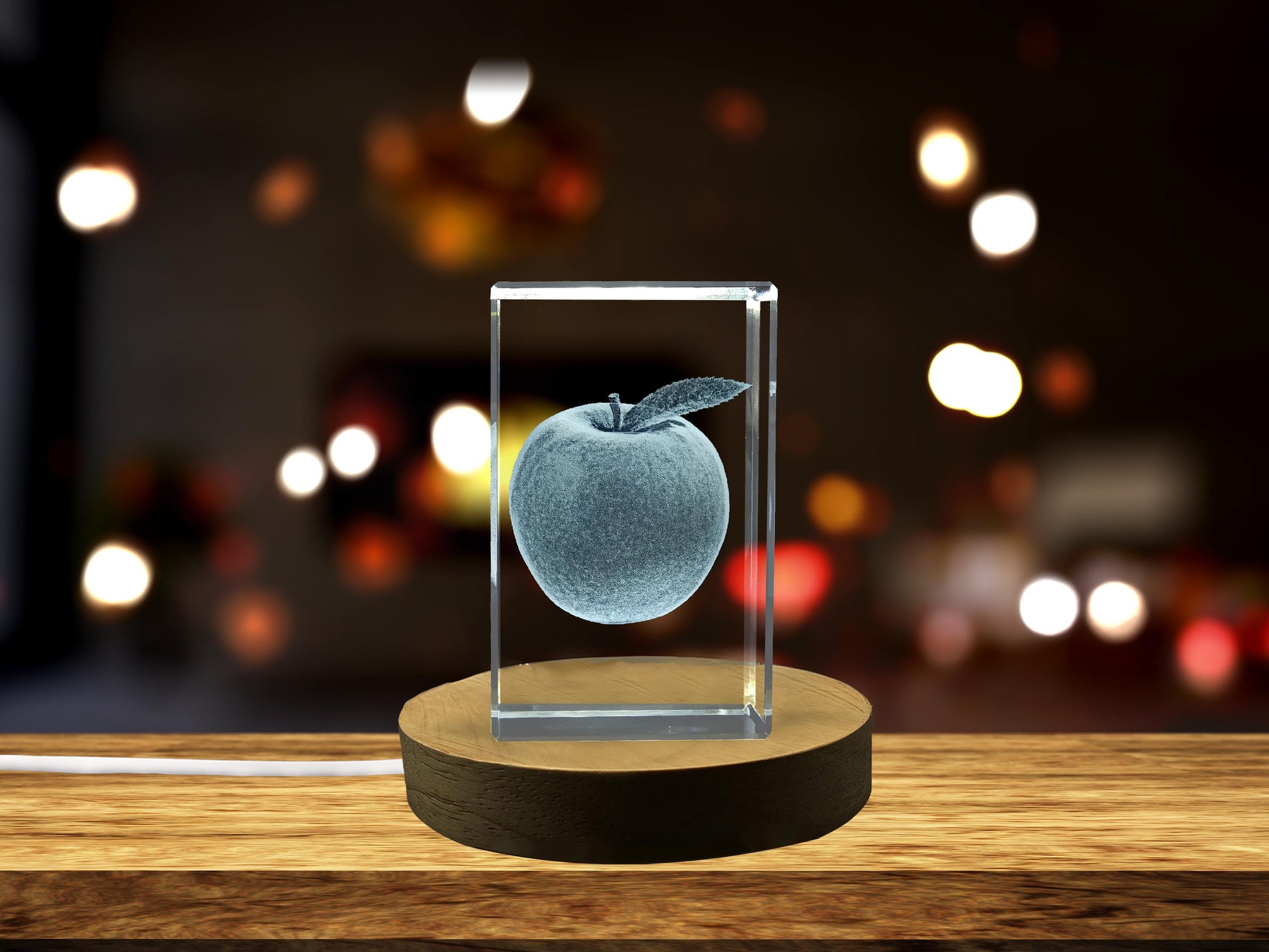 High-Quality Photo Printing & Personalized Gifts - Apple 3D Engraved Crystal Sculpture Gift | FreezePIX