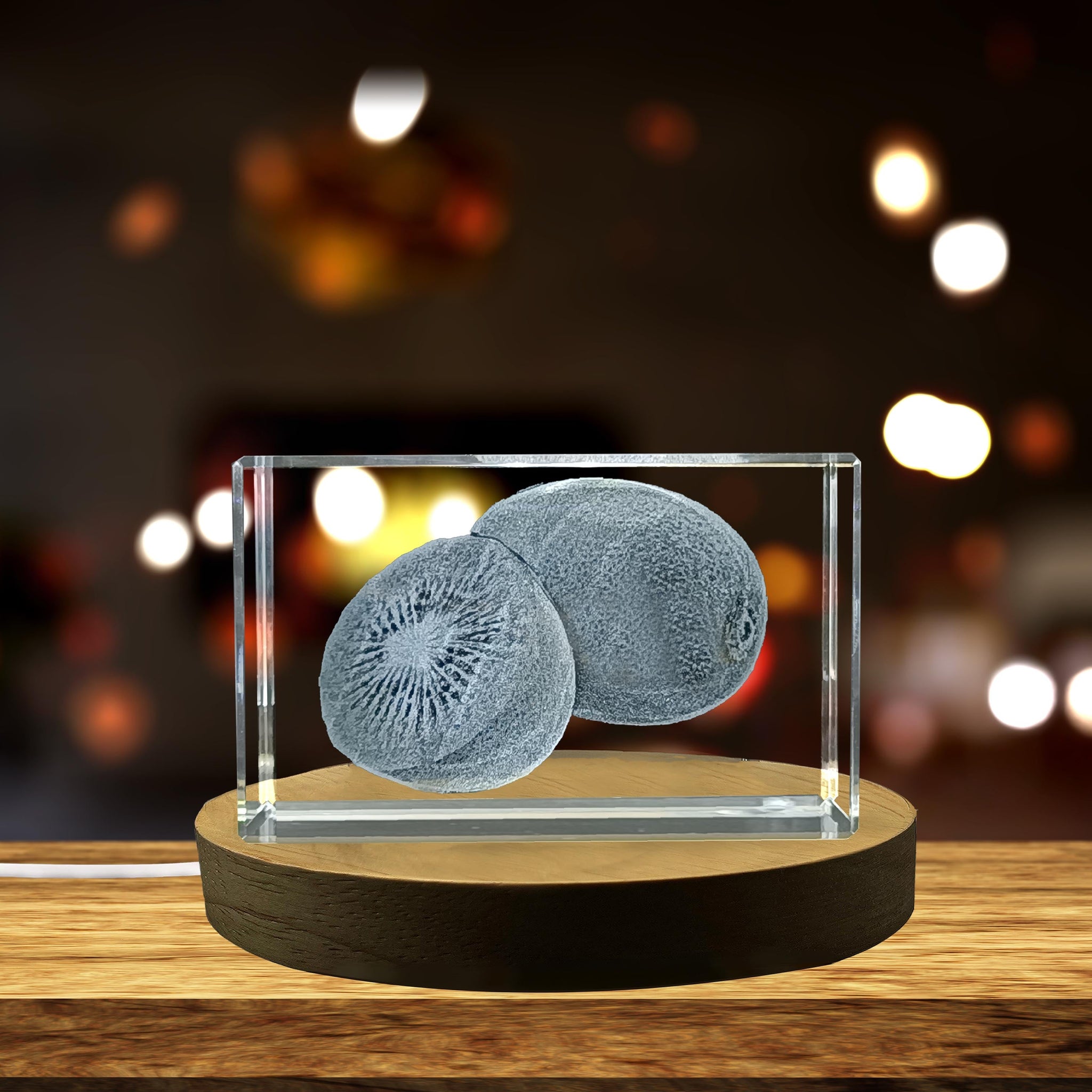 High-Quality Photo Printing & Personalized Gifts - Kiwi 3D Engraved Crystal Unique and Elegant Decor Gift | FreezePIX