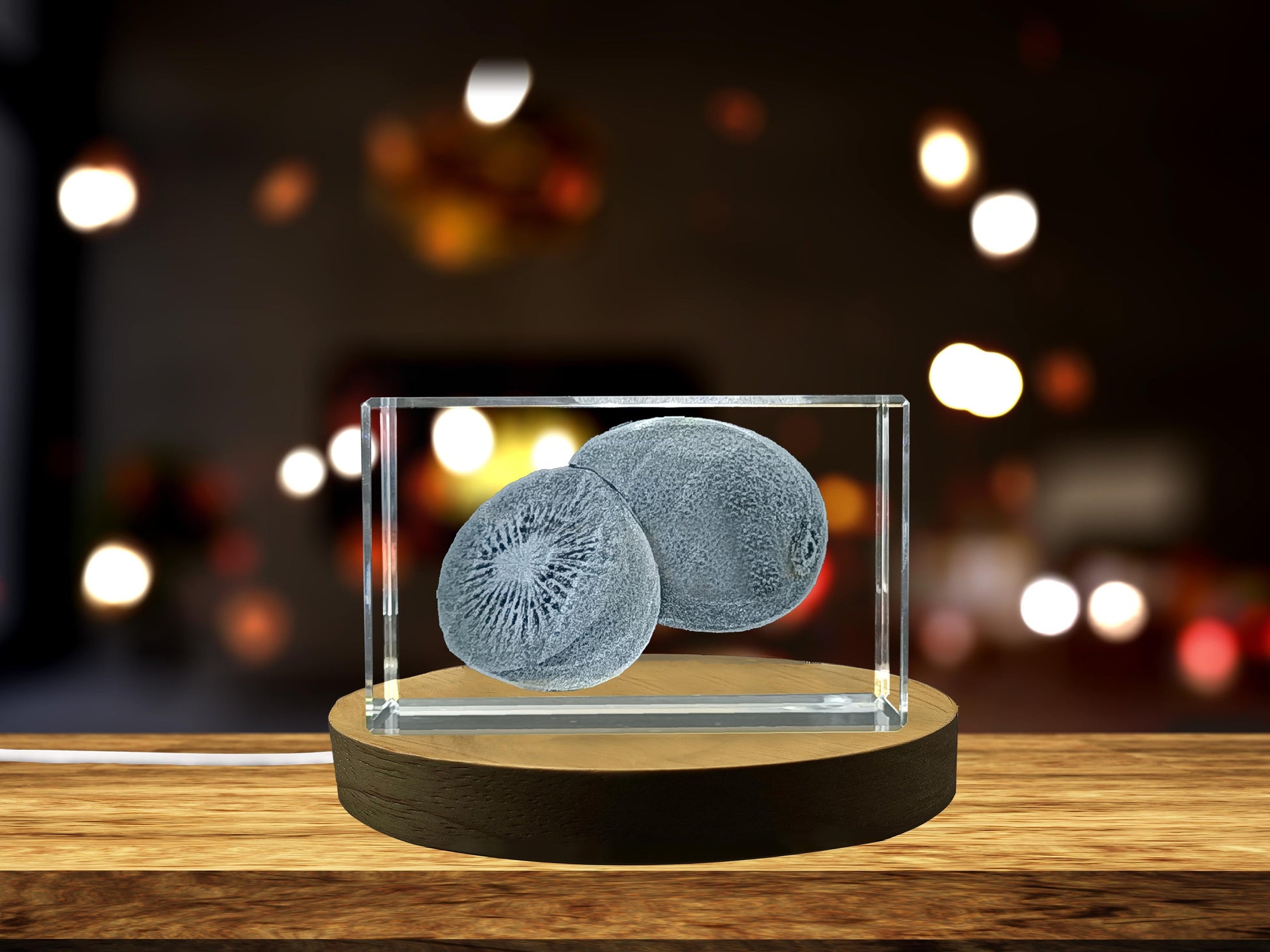 High-Quality Photo Printing & Personalized Gifts - Kiwi 3D Engraved Crystal Unique and Elegant Decor Gift | FreezePIX