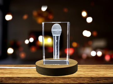 High-Quality Photo Printing & Personalized Gifts - A Faceted Crystal Dynamic Microphone - A Hyper-Realistic Audio Tribute | FreezePIX