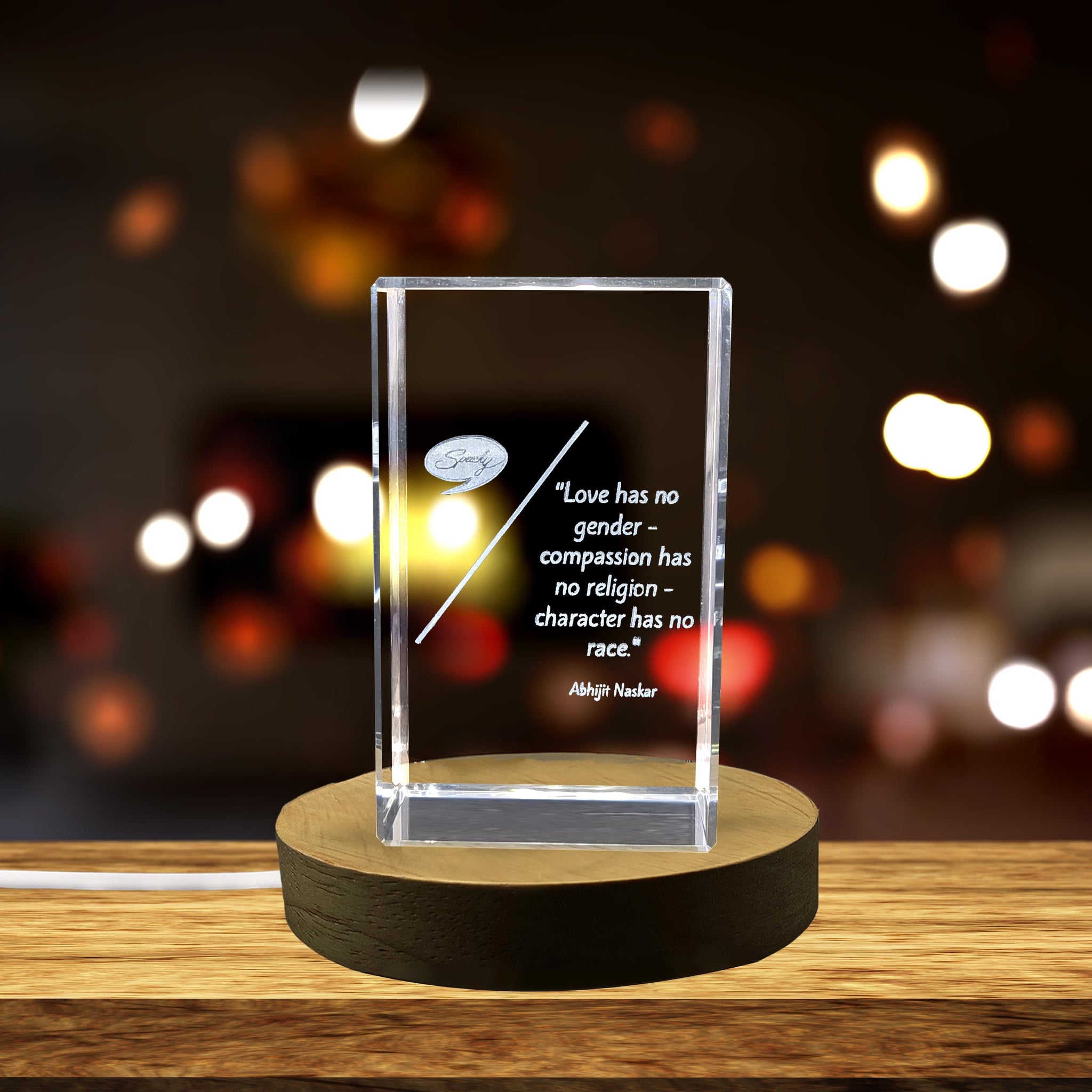 Marriage Vows #3 | Eternal Love Engraved in 3D Crystal A&B Crystal Collection