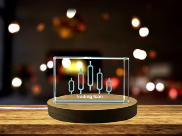 Trading Icon 3D Engraved Crystal - A Unique Crystal Art Piece For Business Leaders