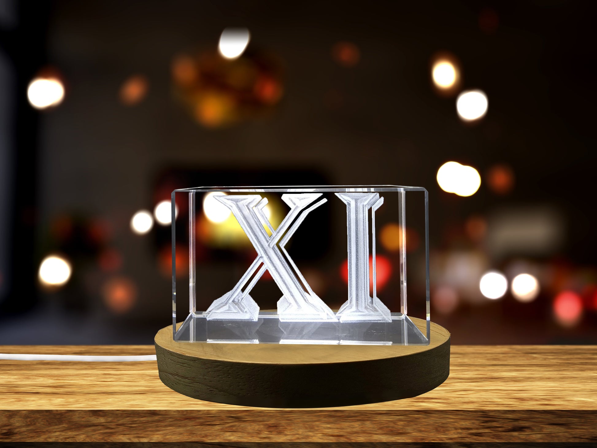 High-Quality Photo Printing & Personalized Gifts - Exquisitely Crafted Roman Numeral XI Crystal Artisan | FreezePIX