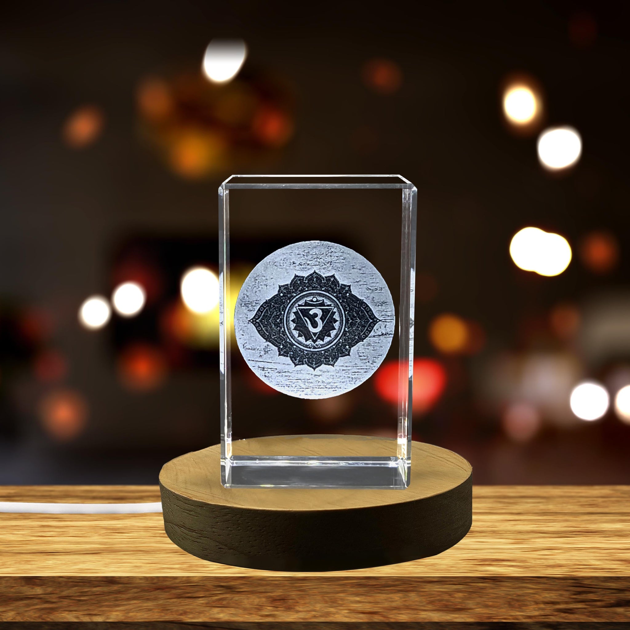 High-Quality Photo Printing & Personalized Gifts - Stunning Amethyst Crystal Sculpture of the Third Eye Chakra - Unique Engraved Gift for Spirituality Lovers | FreezePIX