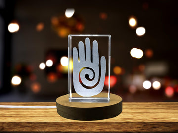 Beautifully Engraved Hopi Symbol Crystal Sculpture | Unique Native American Decor Gift