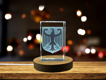 Germany Coat of Arms 3D Engraved Crystal Gift