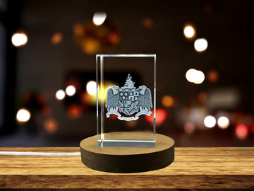 Alabama National Emblem 3D Engraved Crystal Gift
