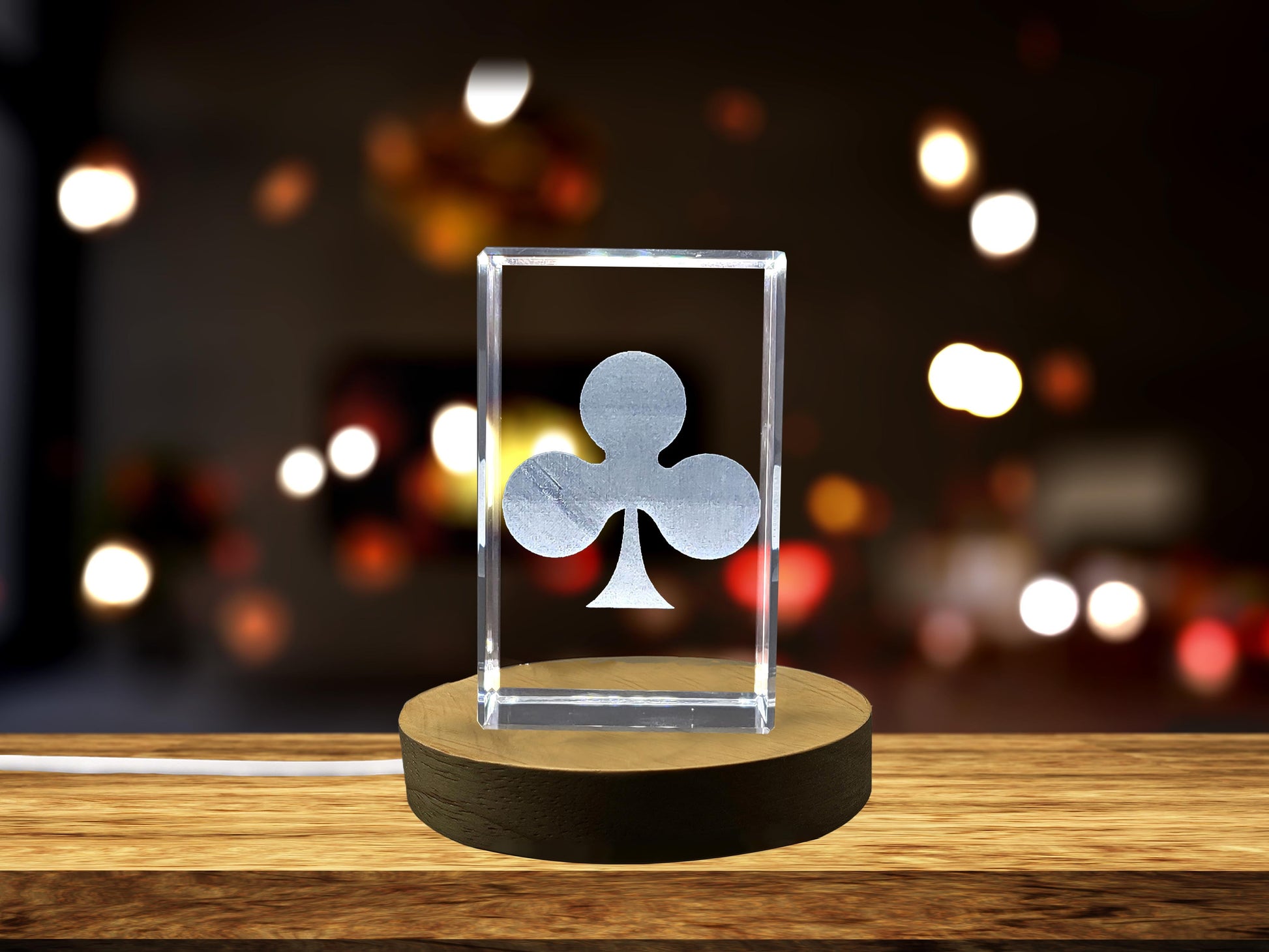 High-Quality Photo Printing & Personalized Gifts - Club Card Symbol Game Card - Captivating 3D Engraved Crystal Collectible | FreezePIX