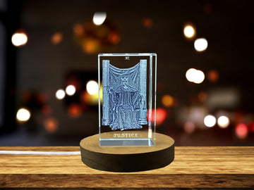 Justice 3D Engraved Crystal - A Meaningful Crystal Art Gift for Readers