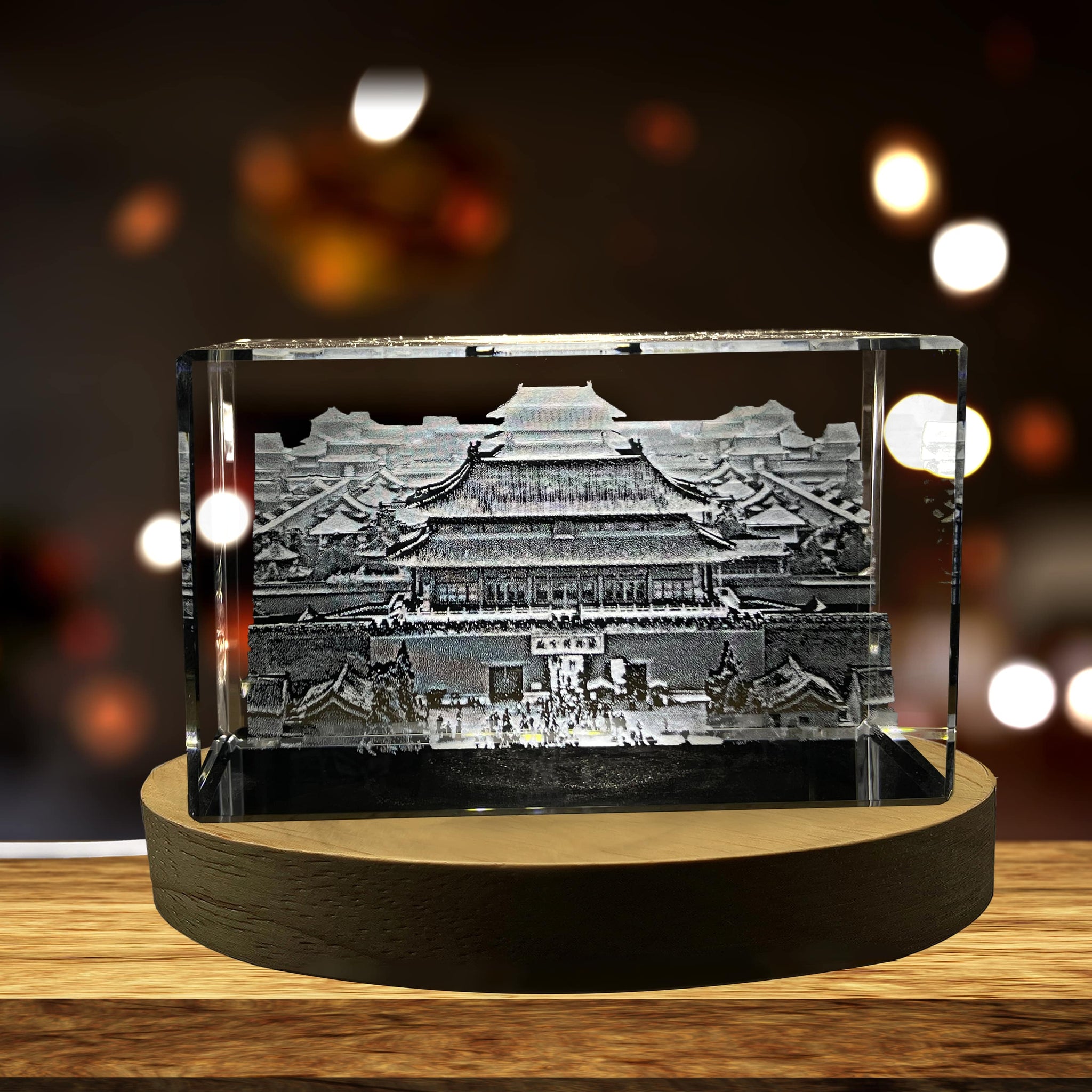 High-Quality Photo Printing & Personalized Gifts - Forbidden City 3D Engraved Crystal Keepsake Souvenir | FreezePIX