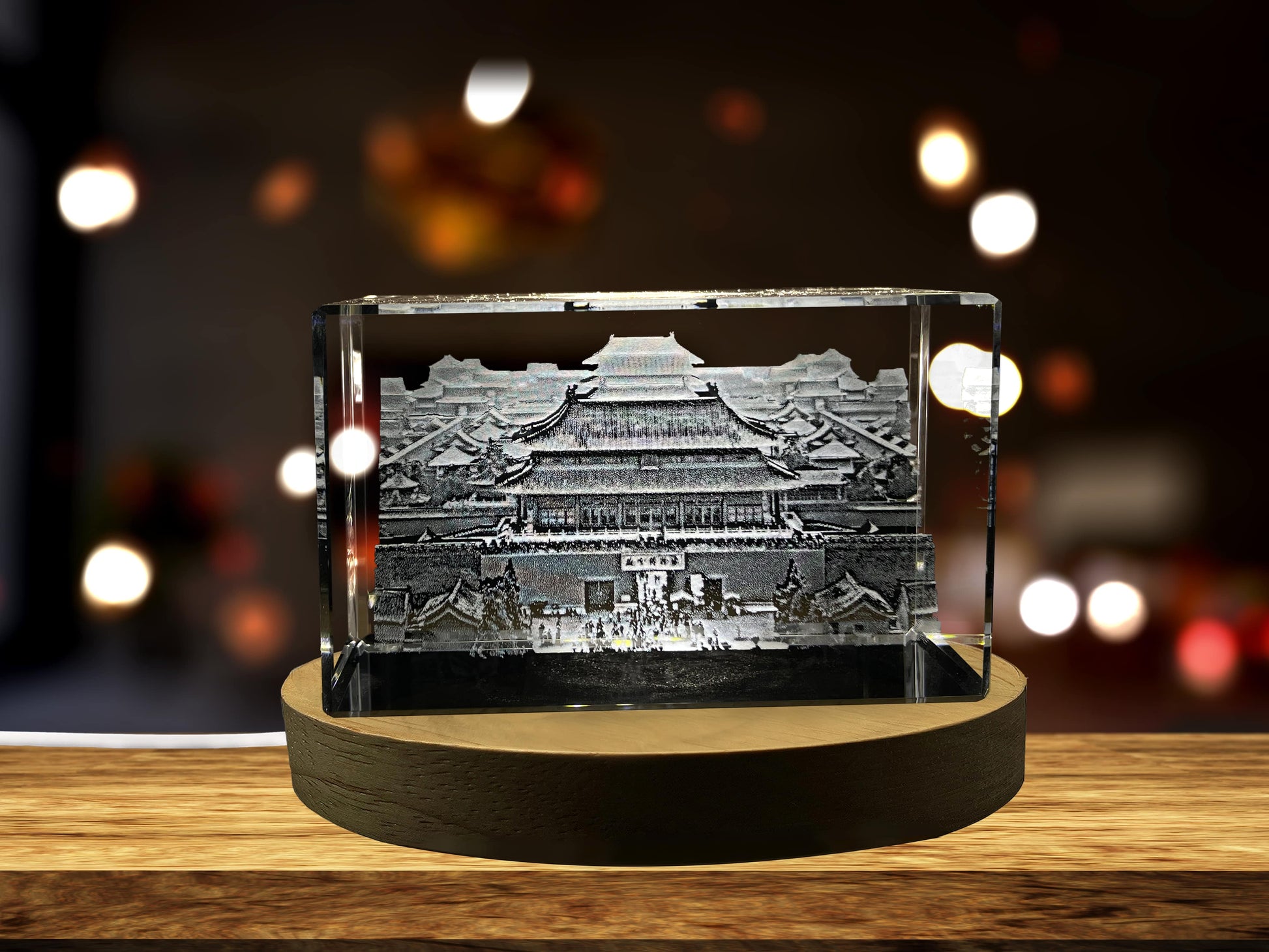 High-Quality Photo Printing & Personalized Gifts - Forbidden City 3D Engraved Crystal Keepsake Souvenir | FreezePIX
