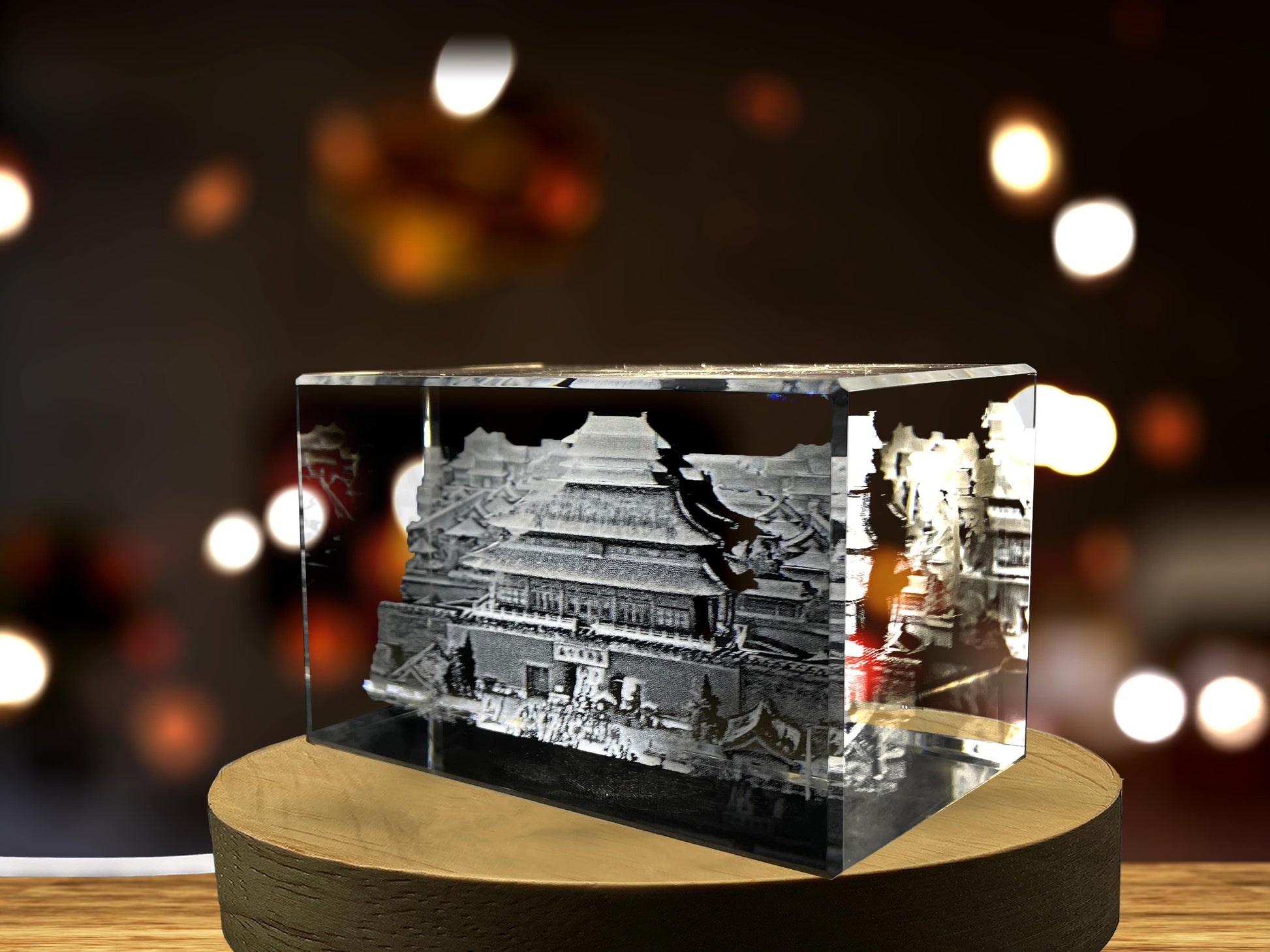 High-Quality Photo Printing & Personalized Gifts - Forbidden City 3D Engraved Crystal Keepsake Souvenir | FreezePIX