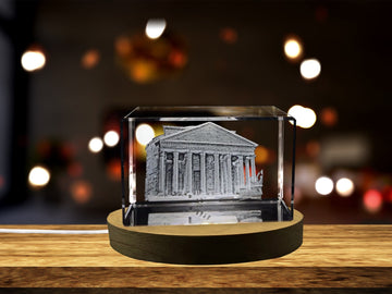 The Pantheon — Rome 3D Engraved Crystal Collectible Souvenir