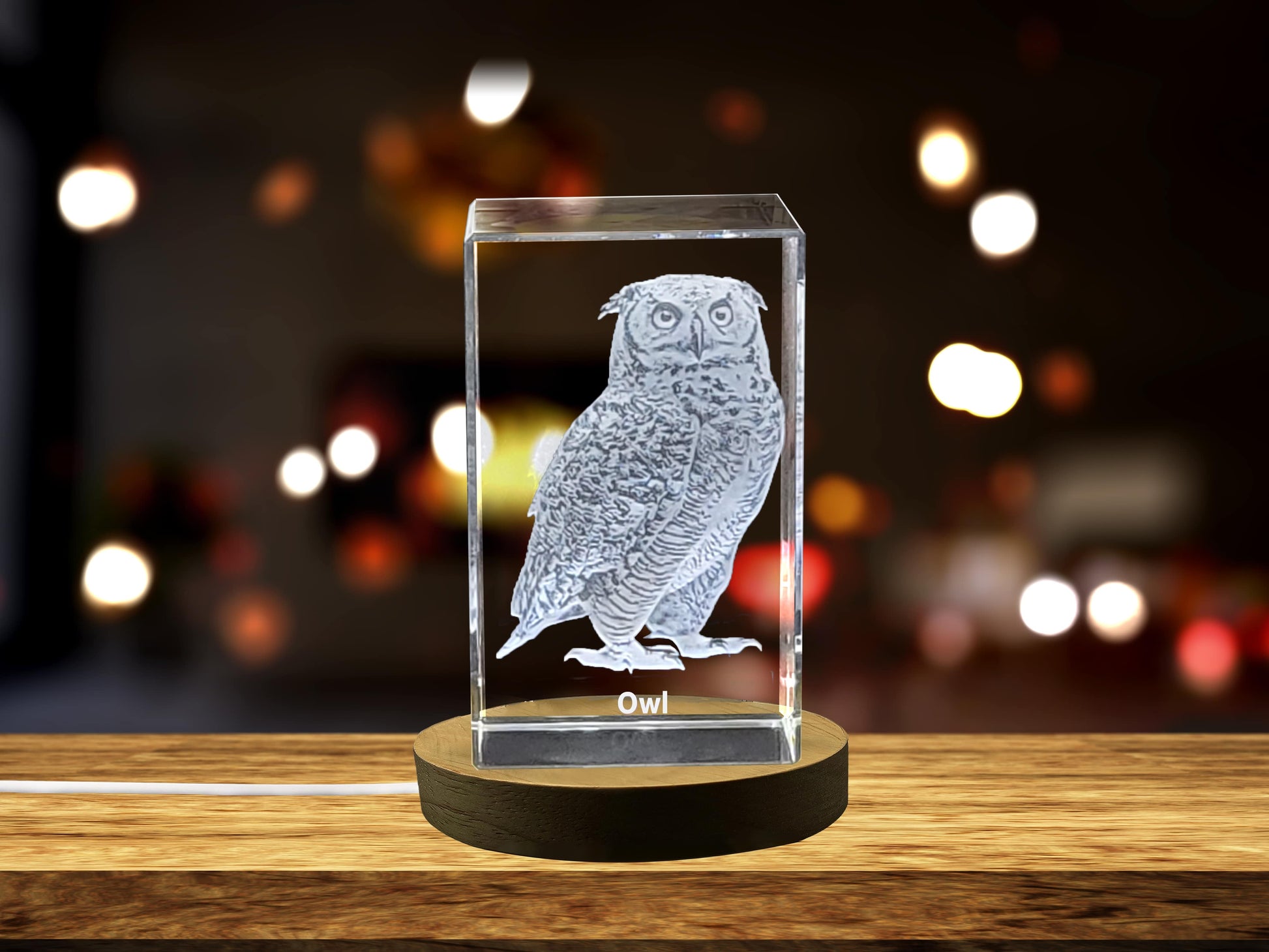 High-Quality Photo Printing & Personalized Gifts - Wise Owl Crystal Carvings | Exquisite Gems Etched with Nocturnal Raptors | FreezePIX