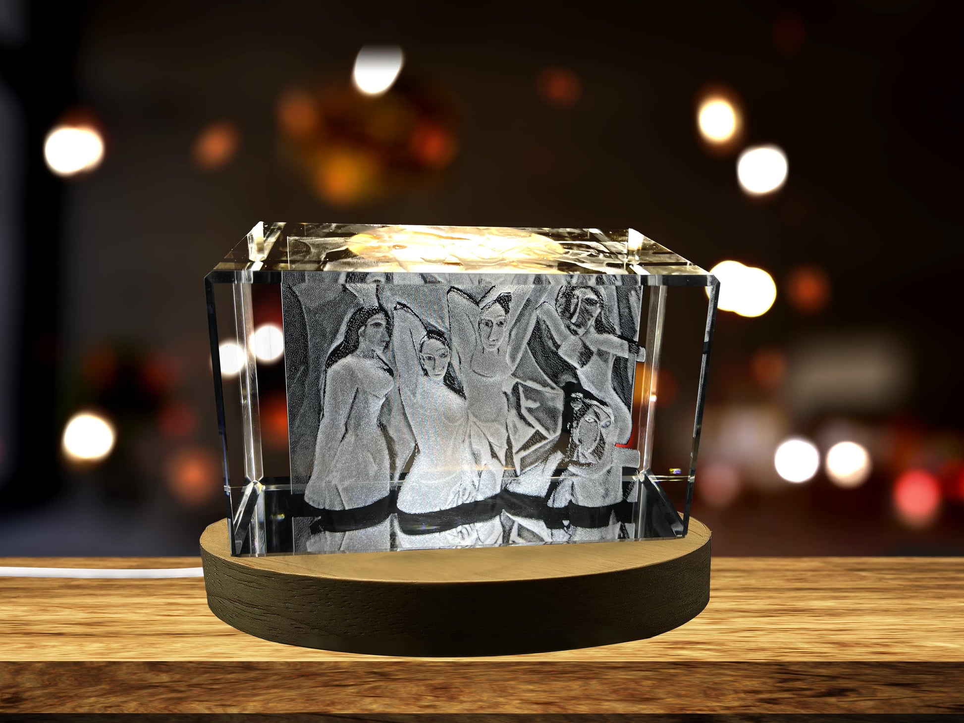 High-Quality Photo Printing & Personalized Gifts - Les Demoiselles d’Avignon 3D Engraved Crystal Decor | FreezePIX