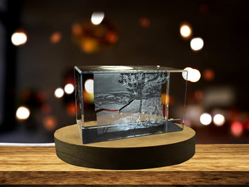 Harvesters 3D Engraved Crystal Decor with LED Base Light
