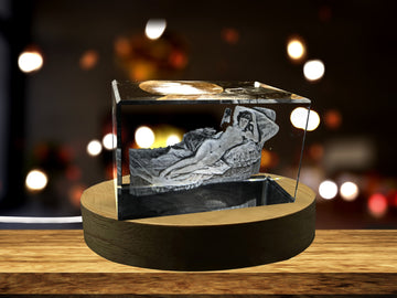 The Naked Maja 3D Engraved Crystal Decor with LED Base Light