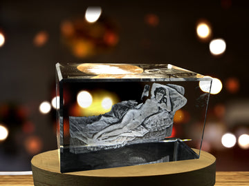 The Naked Maja 3D Engraved Crystal Decor with LED Base Light