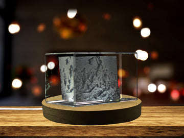 Liberty Leading the People 3D Engraved Crystal Decor