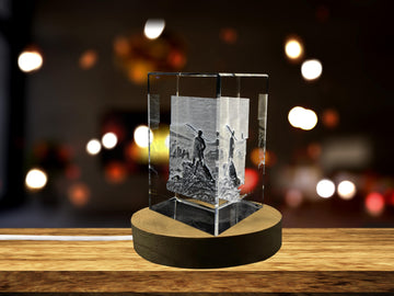 Wanderer above the Sea of Fog 3D Engraved Crystal Art - Unique Home Decor and Gift