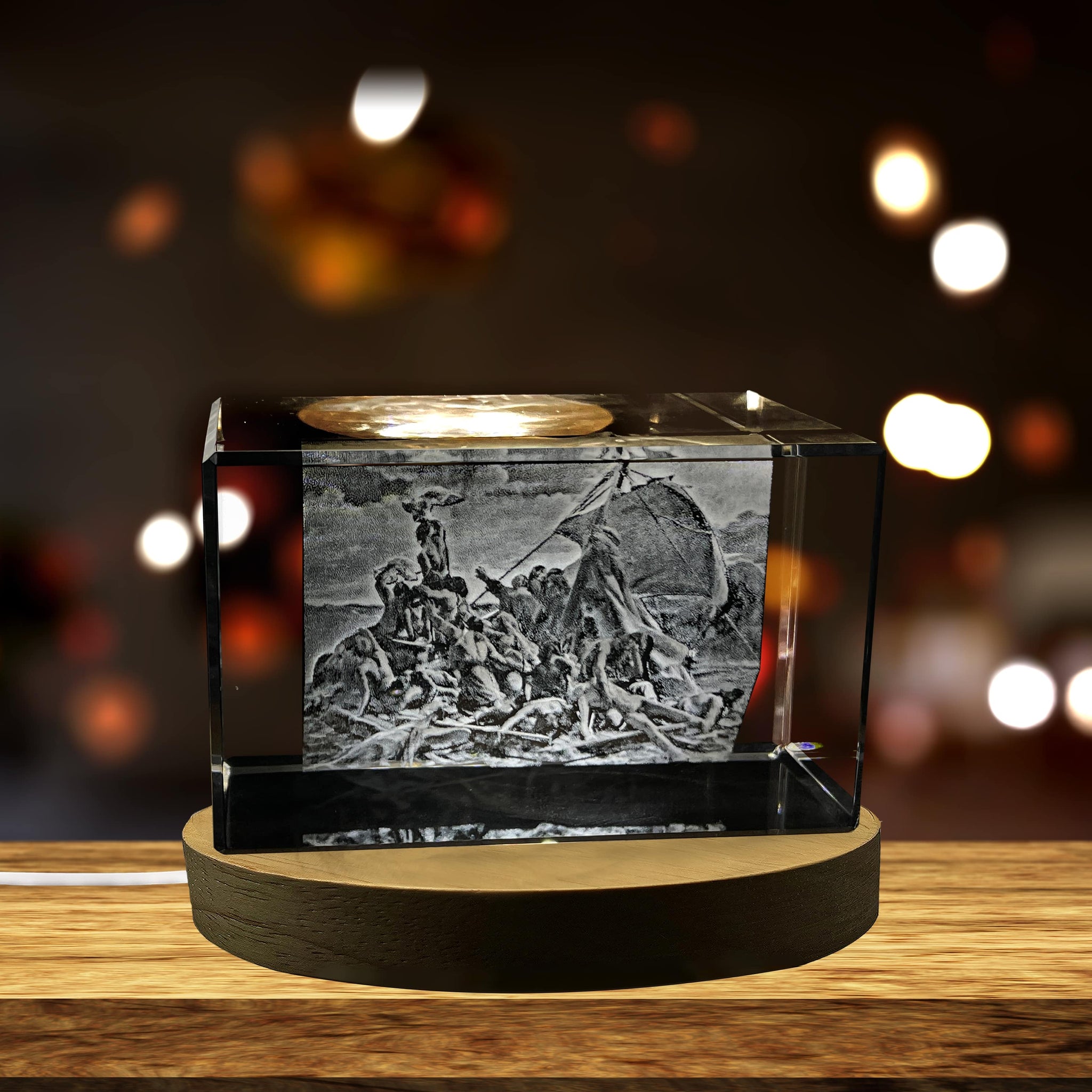 High-Quality Photo Printing & Personalized Gifts - The Raft of the Medusa 3D Engraved Crystal Keepsake/Gift/Decor/Collectible/Souvenir | FreezePIX