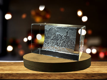 The Raft of the Medusa 3D Engraved Crystal Keepsake/Gift/Decor/Collectible/Souvenir