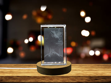 Volcano 3D Engraved Crystal 3D Engraved Crystal Keepsake/Gift/Decor/Collectible/Souvenir