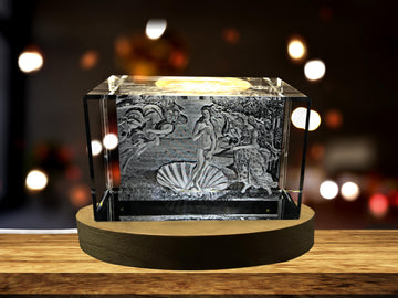 The Birth of Venus 3D Engraved Crystal Decor with LED Base Light