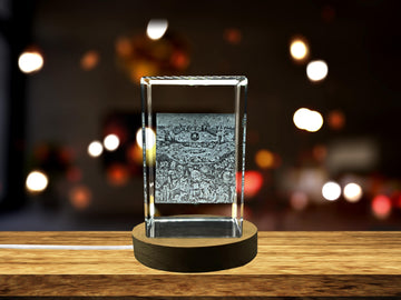 The Garden of Earthly Delights 3D Engraved Crystal Decor